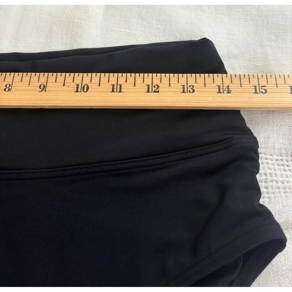 Lands' End Women's Med (10-12) High Waist Waisted Bikini Bottom Swim Black - Picture 2 of 5